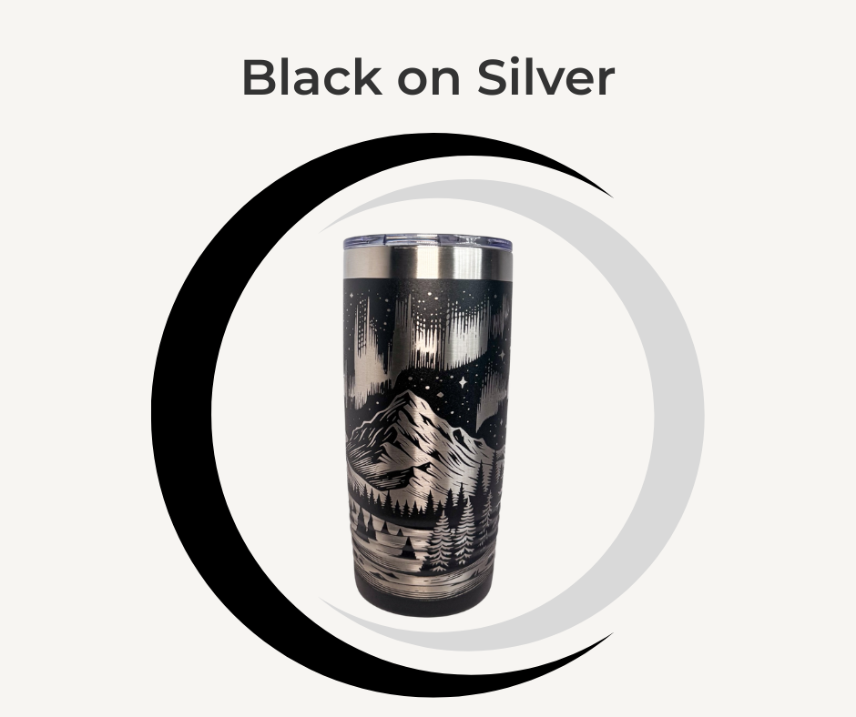 Northern Lights Engraved Stainless Steel Tumbler – 20oz Insulated Aurora Borealis Travel Mug