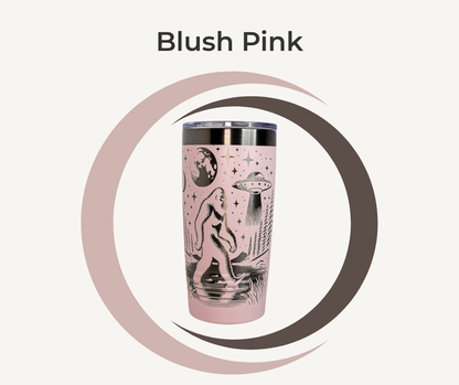 Bigfoot UFO Engraved Stainless Steel Tumbler – 20oz Insulated Travel Mug