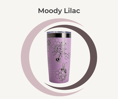 Bee & Honeycomb Engraved Stainless Steel Tumbler – 20oz Insulated Travel Mug