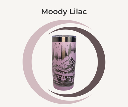 Northern Lights Engraved Stainless Steel Tumbler – 20oz Insulated Aurora Borealis Travel Mug