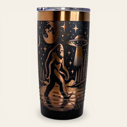Bigfoot UFO Engraved Stainless Steel Tumbler – 20oz Insulated Travel Mug